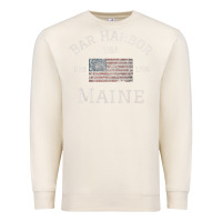 Sandshell Bar Harbor Maine USA American Flag Established ME Vintage Premium Sweatshirt - PixelWave