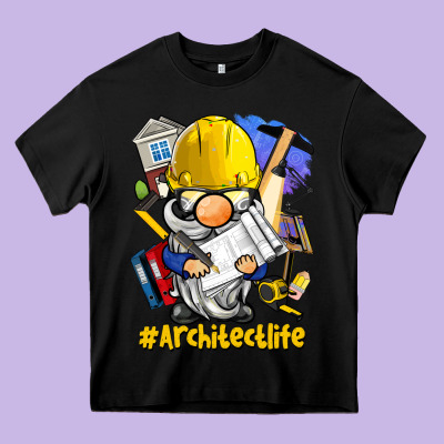 Architect Life Gnome Heavy Core Tee Designed By Barkaloodesign