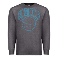 Charcoal Heather bing bong vintage distressed Premium Sweatshirt - PixelWave