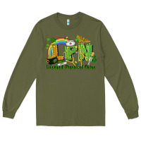 Army Green LPN Licensed Practical Nurse St. Patrick's Day Long Sleeve Tee - CowGirlArtShop