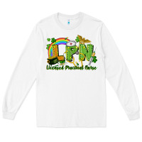 White LPN Licensed Practical Nurse St. Patrick's Day Long Sleeve Tee - CowGirlArtShop