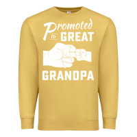 Antique Gold Promoted to Great Grandpa Premium Sweatshirt - PixelWave