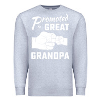 Heather Grey Promoted to Great Grandpa Premium Sweatshirt - PixelWave