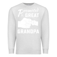 Oatmeal Heather Promoted to Great Grandpa Premium Sweatshirt - PixelWave