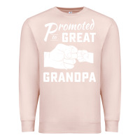 Pale Pink Promoted to Great Grandpa Premium Sweatshirt - PixelWave