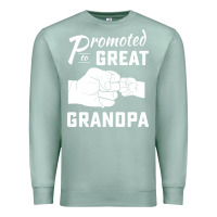 Seafoam Promoted to Great Grandpa Premium Sweatshirt - PixelWave