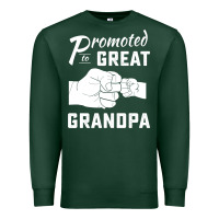 Sports Green Promoted to Great Grandpa Premium Sweatshirt - PixelWave