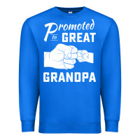 True Royal Promoted to Great Grandpa Premium Sweatshirt - PixelWave