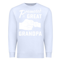 White Promoted to Great Grandpa Premium Sweatshirt - PixelWave