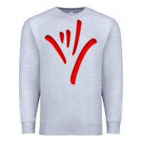 Heather Grey asl (american sign language) tshirt  i love you classic Premium Sweatshirt - PixelWave
