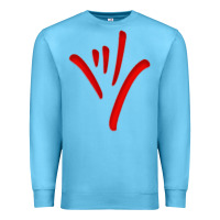 Ocean Blue asl (american sign language) tshirt  i love you classic Premium Sweatshirt - PixelWave
