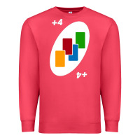 Cardinal Uno Card Game Draw Four Premium Sweatshirt - PixelWave
