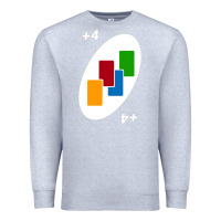 Heather Grey Uno Card Game Draw Four Premium Sweatshirt - PixelWave