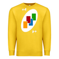 Lemon Uno Card Game Draw Four Premium Sweatshirt - PixelWave