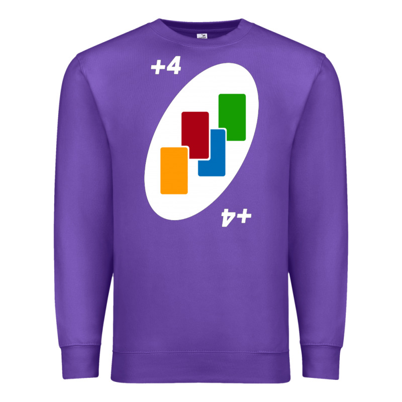 Uno Card Game Draw Four Premium Sweatshirt by PixelWave | Teevron