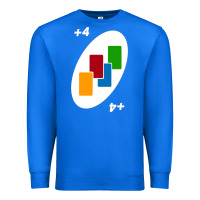 True Royal Uno Card Game Draw Four Premium Sweatshirt - PixelWave