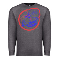 Charcoal Heather cool whip vintage design   80s aesthetic Premium Sweatshirt - PixelWave