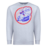 Heather Grey cool whip vintage design   80s aesthetic Premium Sweatshirt - PixelWave