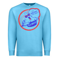 Ocean Blue cool whip vintage design   80s aesthetic Premium Sweatshirt - PixelWave
