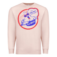 Pale Pink cool whip vintage design   80s aesthetic Premium Sweatshirt - PixelWave
