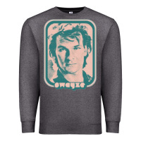 Charcoal Heather patrick swayze retro 80s fan aesthetic design Premium Sweatshirt - PixelWave