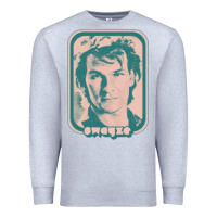 Heather Grey patrick swayze retro 80s fan aesthetic design Premium Sweatshirt - PixelWave