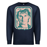 Navy patrick swayze retro 80s fan aesthetic design Premium Sweatshirt - PixelWave