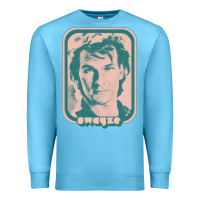 Ocean Blue patrick swayze retro 80s fan aesthetic design Premium Sweatshirt - PixelWave