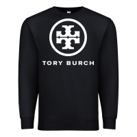 Black white burch tory Premium Sweatshirt - PixelWave