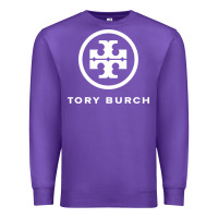 Purple white burch tory Premium Sweatshirt - PixelWave
