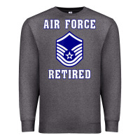Charcoal Heather military master sergeant air force retired t shirt Premium Sweatshirt - PixelWave