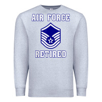 Heather Grey military master sergeant air force retired t shirt Premium Sweatshirt - PixelWave