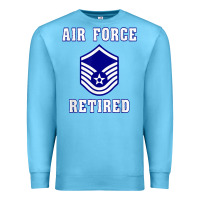 Ocean Blue military master sergeant air force retired t shirt Premium Sweatshirt - PixelWave