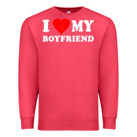 Cardinal I Love My Boyfriend T-Shirt Premium Sweatshirt - PixelWave