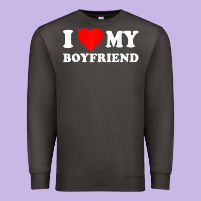 I Love My Boyfriend T-shirt Premium Sweatshirt Designed By Pixelwave