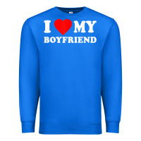 True Royal I Love My Boyfriend T-Shirt Premium Sweatshirt - PixelWave