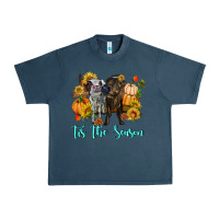 Midnight Navy Tis The Season Cows Urban Heavy Tee - RanaPortraitStore