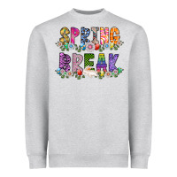 Heather Grey SPRING BREAK Heavyweight Sweatshirt - CowhideDigitalArt