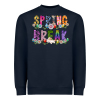 Navy SPRING BREAK Heavyweight Sweatshirt - CowhideDigitalArt