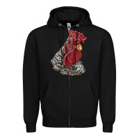 Black dominique rooster head Zipper Hoodie - LillyAllenDesigns