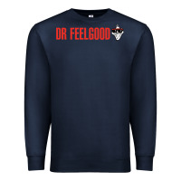 Navy Dr. Feelgood Premium Sweatshirt - PixelWave