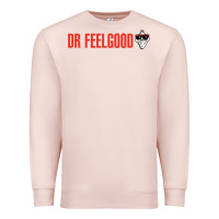 Pale Pink Dr. Feelgood Premium Sweatshirt - PixelWave