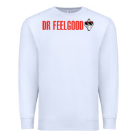 White Dr. Feelgood Premium Sweatshirt - PixelWave