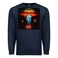 Navy Boston Classic Premium Sweatshirt - PixelWave