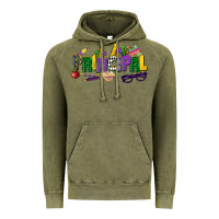 Vintage Olive principal mardi gras cowgirl Vintage Hoodie - CowGirlArtShop