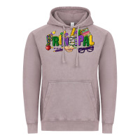 Vintage Zinc principal mardi gras cowgirl Vintage Hoodie - CowGirlArtShop