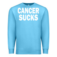 Ocean Blue cancer sucks Premium Sweatshirt - PixelWave