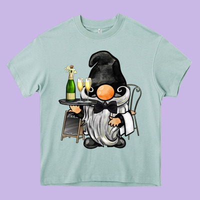 Waiter Gnome Heavy Core Tee Designed By Barkaloodesign