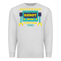 Dove Grey it's robot fighting time funny robotics engineer battle bots Premium Sweatshirt - PixelWave