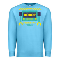 Ocean Blue it's robot fighting time funny robotics engineer battle bots Premium Sweatshirt - PixelWave